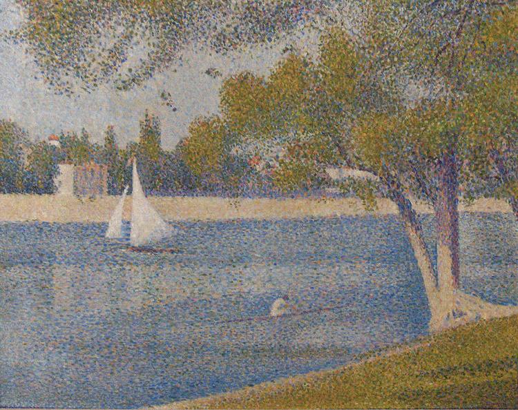 Georges Seurat The river Seine at La Grande-Jatte